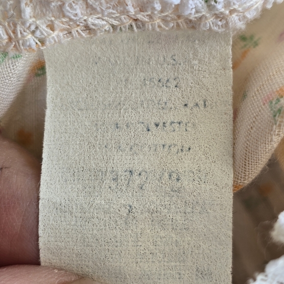 Vintage Girls Prairie Cottagecore Dress Lace Floral Gauze - Picture 8 of 9